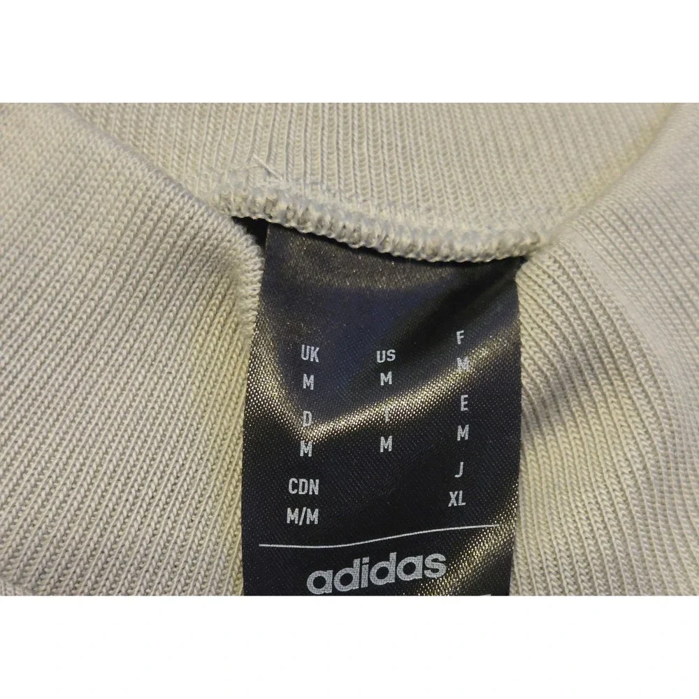 Adidas Basketball Sleeveless Oversize Tee Mens Size Medium Gray White